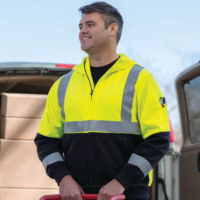 Red Kap® High Visibility Performance Hoodie - ANSI Class 2 Type R - HJ10-HV