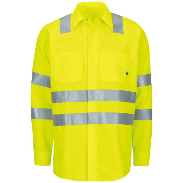 Red Kap® High Visibility Ripstop Long Sleeve Shirt - ANSI Class 3 Type R - SX14
