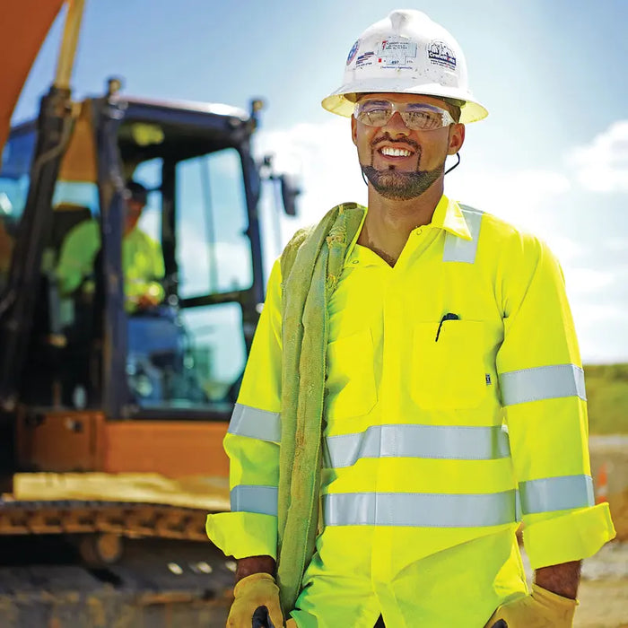 Red Kap® High Visibility Ripstop Long Sleeve Shirt - ANSI Class 3 Type R - SX14