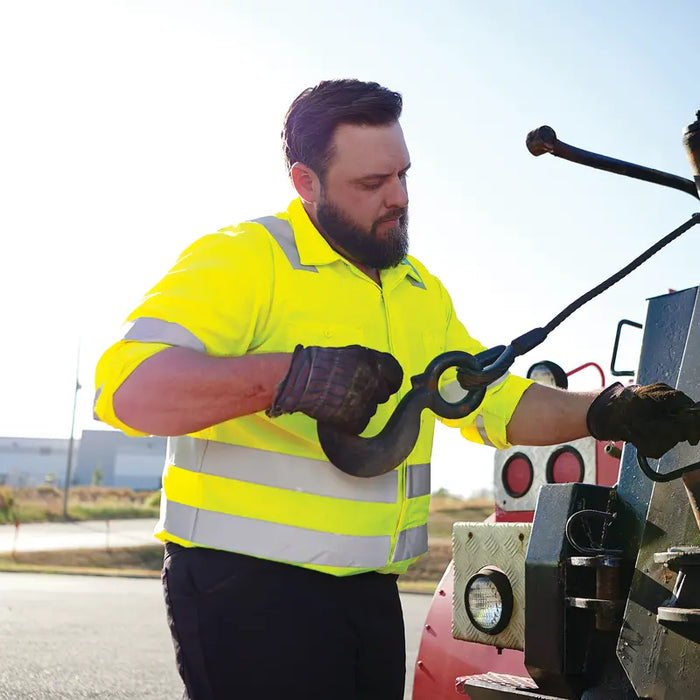 Red Kap® High Visibility Ripstop Long Sleeve Shirt - ANSI Class 3 Type R - SX14