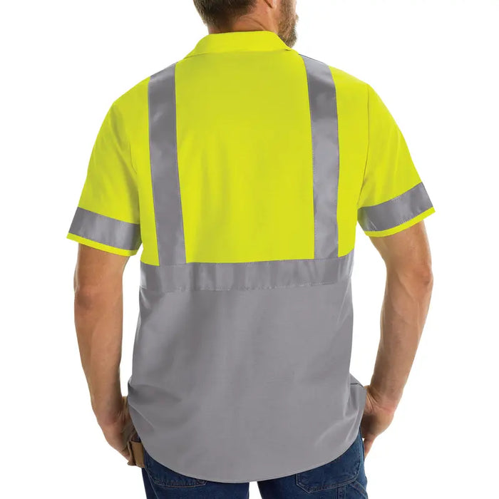 Red Kap® High Visibility Short Sleeve Ripstop Work Shirt - ANSI Class 2 Type R - SY24