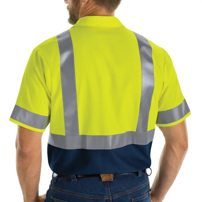 Red Kap® High Visibility Short Sleeve Ripstop Work Shirt - ANSI Class 2 Type R - SY24