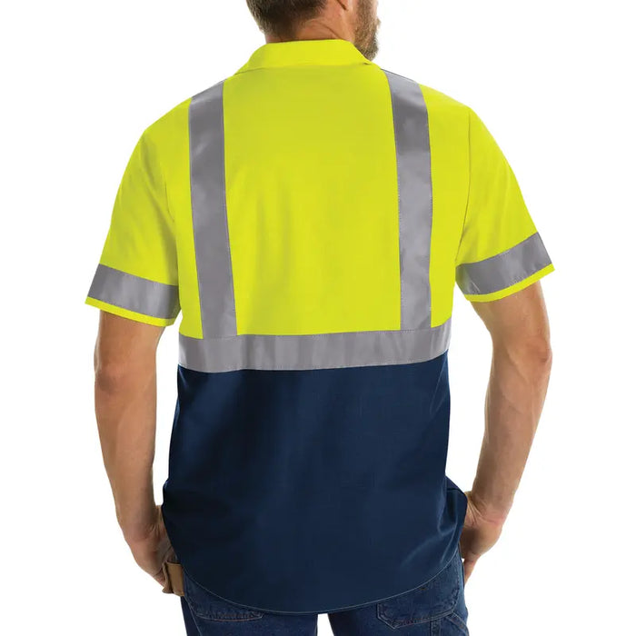 Red Kap® High Visibility Short Sleeve Ripstop Work Shirt - ANSI Class 2 Type R - SY24