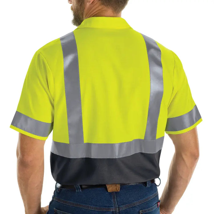 Red Kap® High Visibility Short Sleeve Ripstop Work Shirt - ANSI Class 2 Type R - SY24