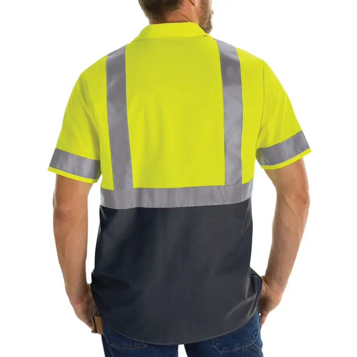 Red Kap® High Visibility Short Sleeve Ripstop Work Shirt - ANSI Class 2 Type R - SY24