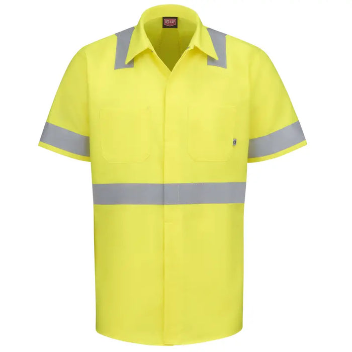 Red Kap® High Visibility Short Sleeve Shirt - ANSI Class 2 Type R - SX24