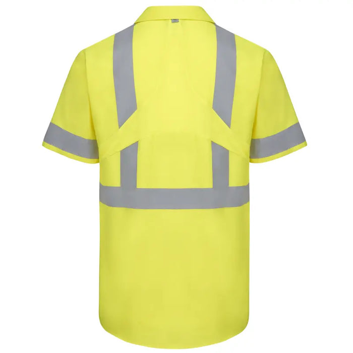 Red Kap® High Visibility Short Sleeve Shirt - ANSI Class 2 Type R - SX24