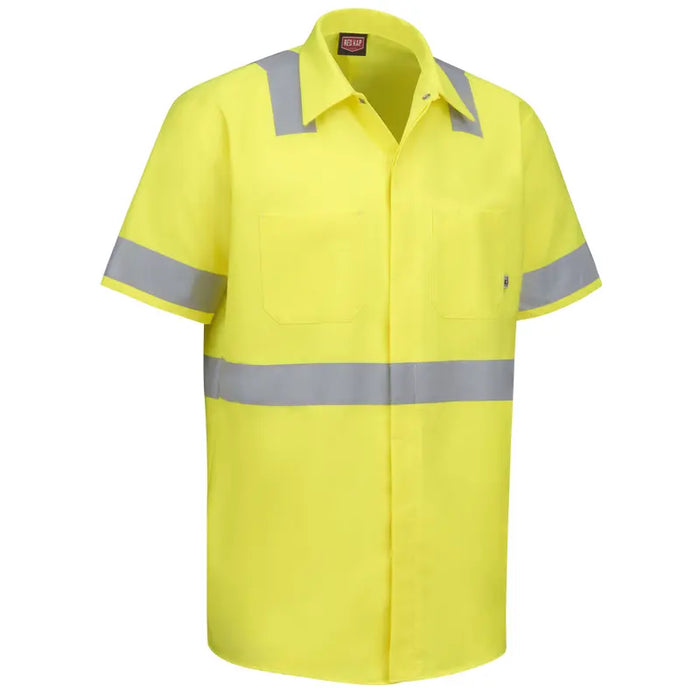 Red Kap® High Visibility Short Sleeve Shirt - ANSI Class 2 Type R - SX24