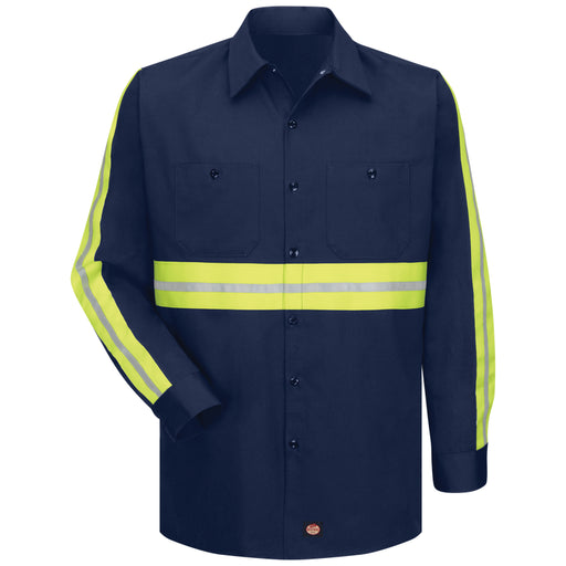 Red Kap® Long Sleeve Enhanced Visibility Cotton Work Shirt - SC30-EHV
