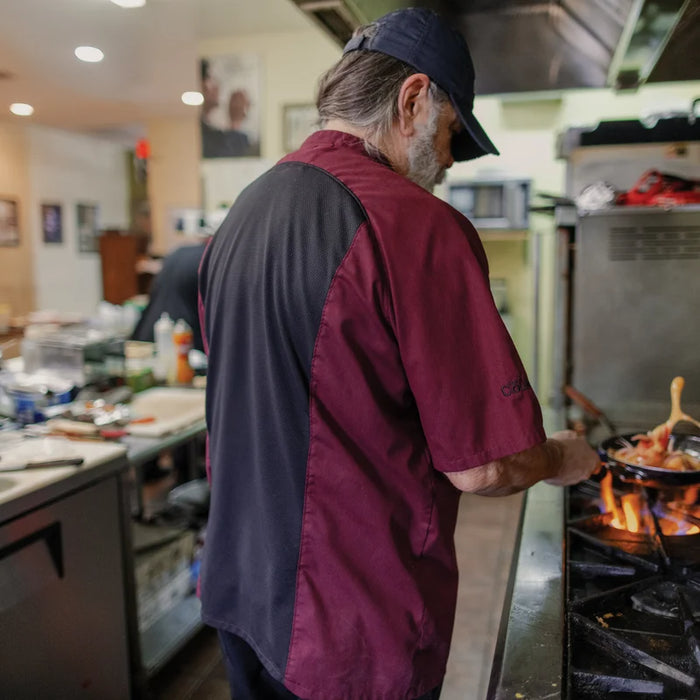 Red Kap® Men's Airflow Raglan Chef Coat with OilBlok - 052M