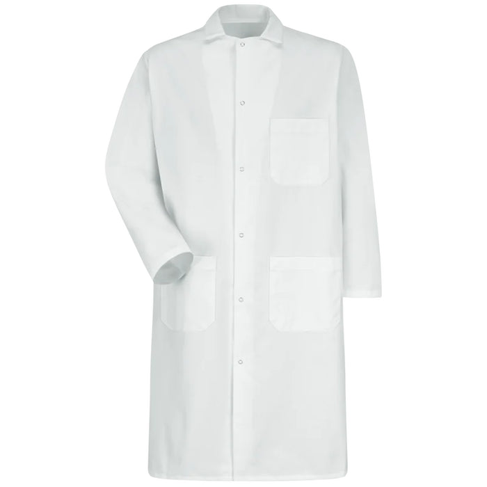 Red Kap® Men's Buttonless Butcher Frock with Exterior Pockets - White - 4016WH