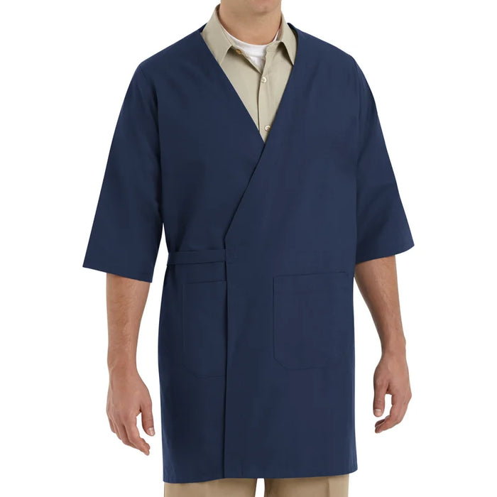 Red Kap® Men's Collarless Butcher Wrap with Three-Quarter Sleeves - WP10