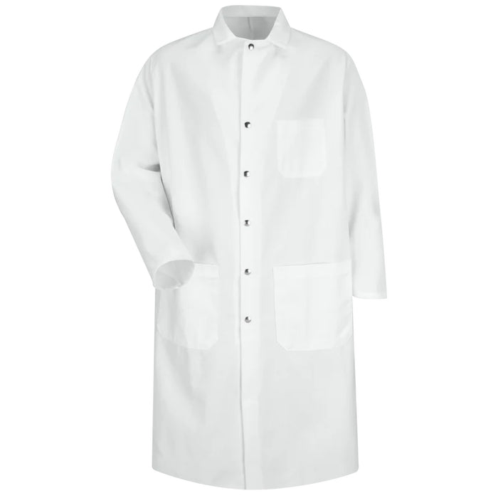 Red Kap® Men's Full Cut Butcher Coat with Two Exterior Side Pockets - White - KT50WH