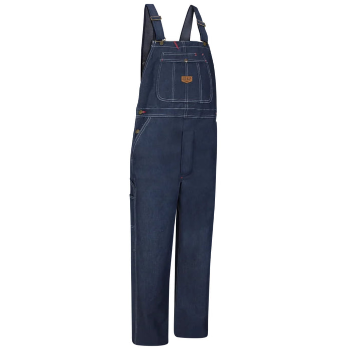 Red Kap® Men's Heavy Duty Denim Bib Overall - Relaxed Fit with Hammer Loop - BD10DN