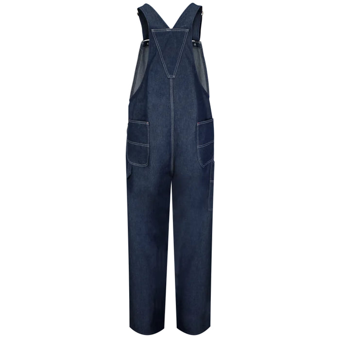 Red Kap® Men's Heavy Duty Denim Bib Overall - Relaxed Fit with Hammer Loop - BD10DN