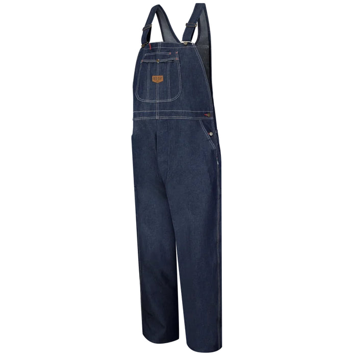 Red Kap® Men's Heavy Duty Denim Bib Overall - Relaxed Fit with Hammer Loop - BD10DN