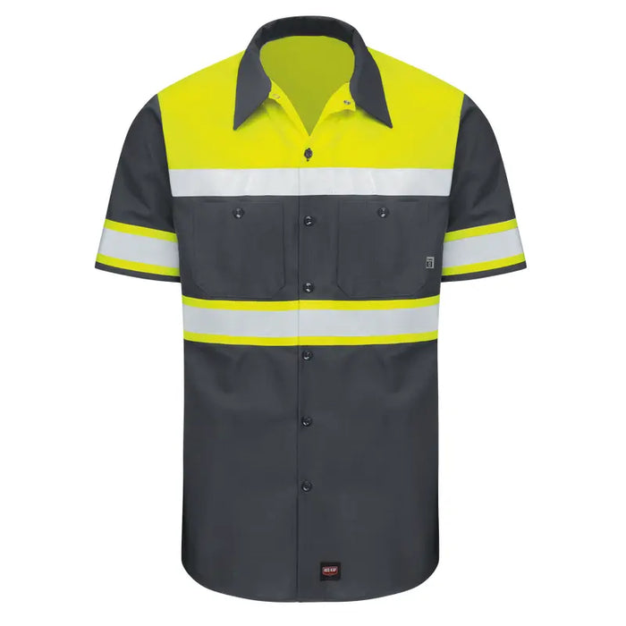 Red Kap® Men's High Visibility Short Sleeve Shirt - ANSI Class 1 Type O - SY80