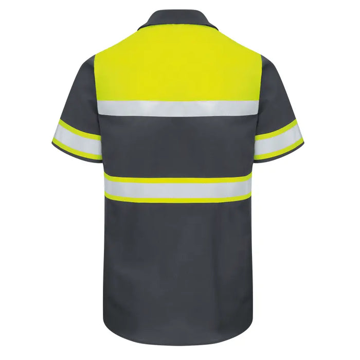 Red Kap® Men's High Visibility Short Sleeve Shirt - ANSI Class 1 Type O - SY80
