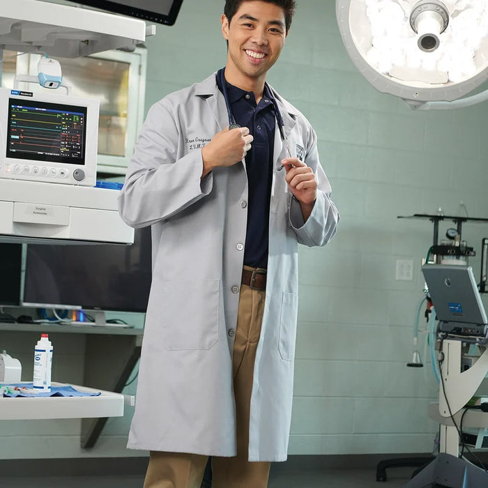 Red Kap® Men's Lined Collar Lab Coat with Five Closure Buttons - KP14