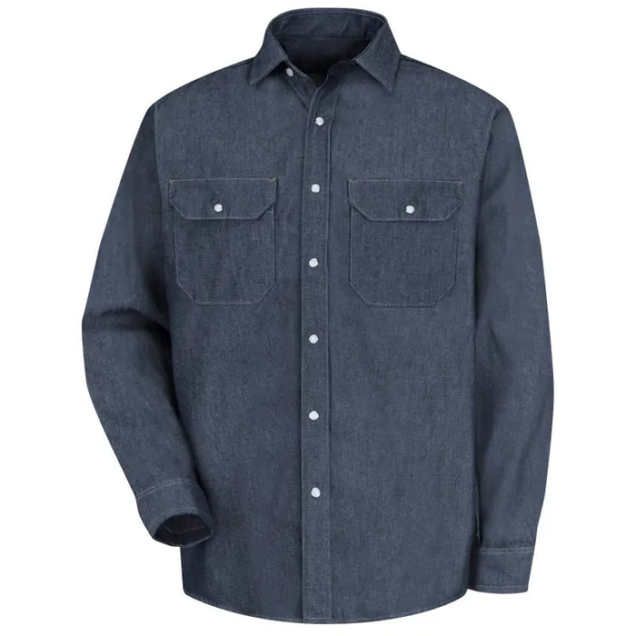 Red Kap® Men's Long Sleeve Deluxe Denim Shirt - 100% Cotton - SD78