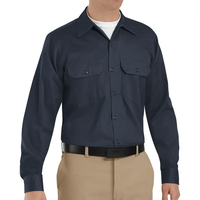 Red Kap® Men's Long Sleeve Deluxe Heavyweight Cotton Work - Shirt - SC70