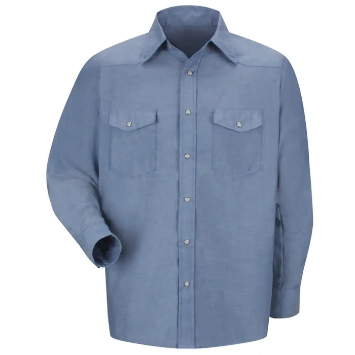 Red Kap® Men's Long Sleeve Deluxe Western Style Shirt - Light Blue - SC14