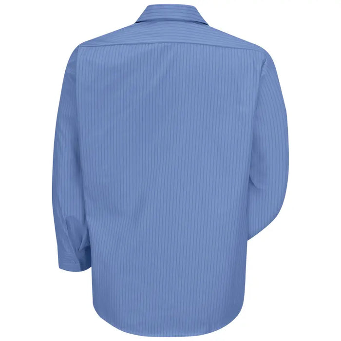 Red Kap® Men's Long Sleeve Industrial Stripe Work Shirt - Blue - SB12
