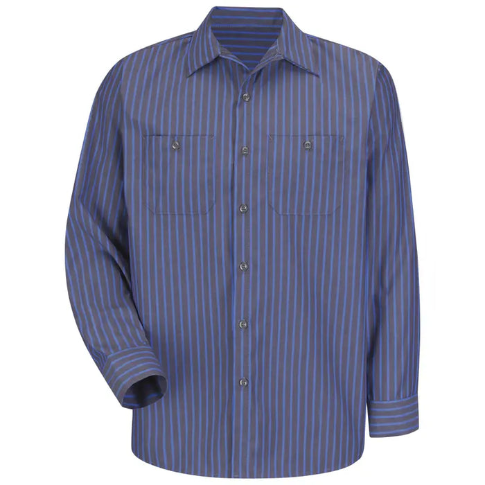 Red Kap® Men's Long Sleeve Industrial Work Shirt - SP14-STRIPE