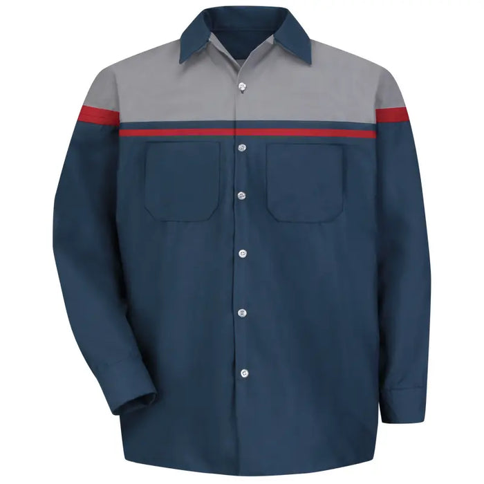 Red Kap® Men's Long Sleeve Performance Tech Shirt - Navy - SP14-AC