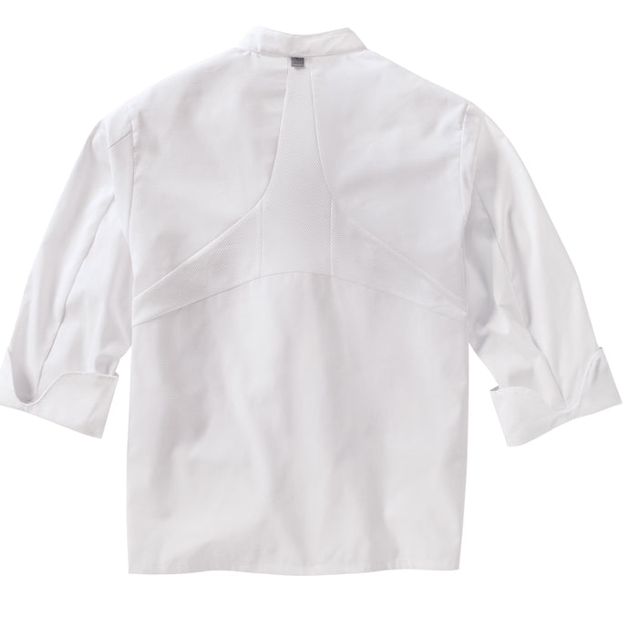 Red Kap® Men's Performance Mesh Chef Coat with OilBlok + MIMIX® - White - 044XWH