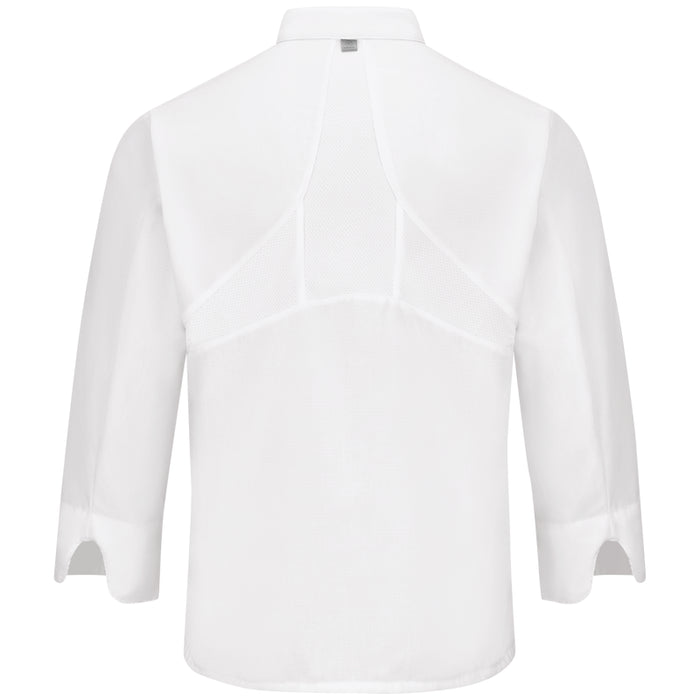 Red Kap® Men's Performance Mesh Chef Coat with OilBlok + MIMIX® - White - 044XWH