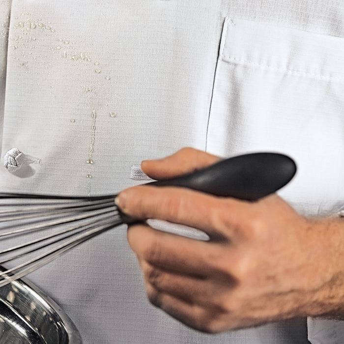 Red Kap® Men's Performance Mesh Chef Coat with OilBlok + MIMIX® - White - 044XWH