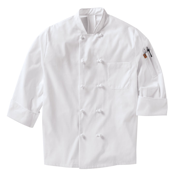 Red Kap® Men's Performance Mesh Chef Coat with OilBlok + MIMIX® - White - 044XWH