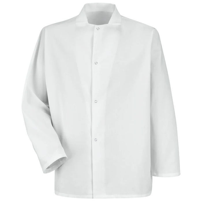 Red Kap® Men's Pocketless Short Butcher Coat - White - 0416WH
