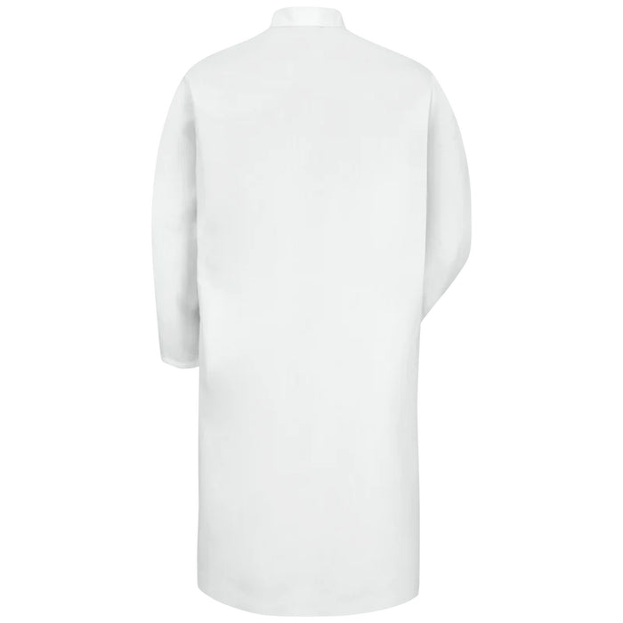 Red Kap® Men's Polyester Butcher Coat with Knit Cuffs - White - KS62WH