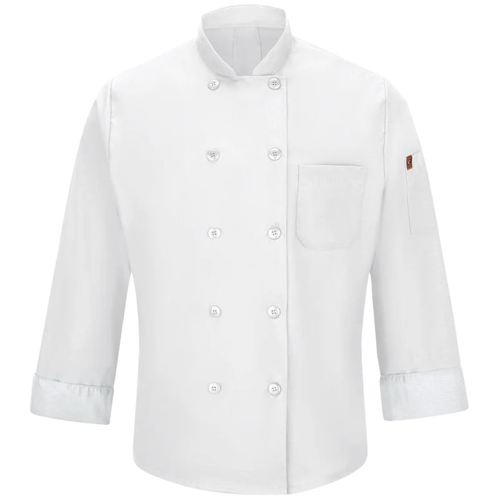 Red Kap® Men's Ripstop Fabric Chef Coat with OilBlok + MIMIX® - 042X