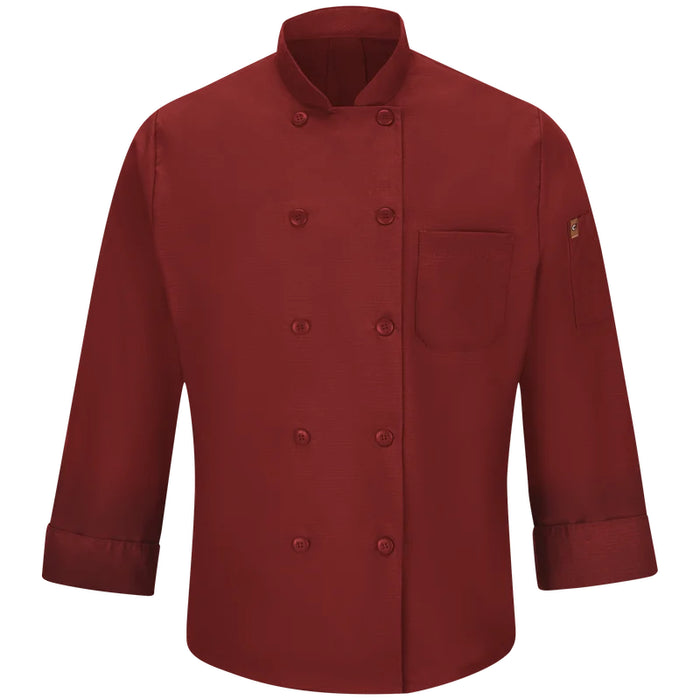 Red Kap® Men's Ripstop Fabric Chef Coat with OilBlok + MIMIX® - 042X