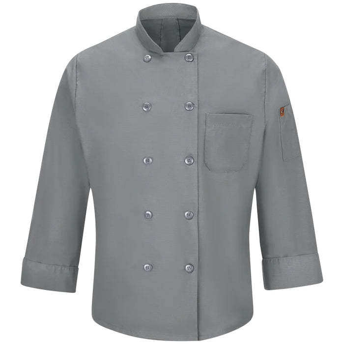 Red Kap® Men's Ripstop Fabric Chef Coat with OilBlok + MIMIX® - 042X