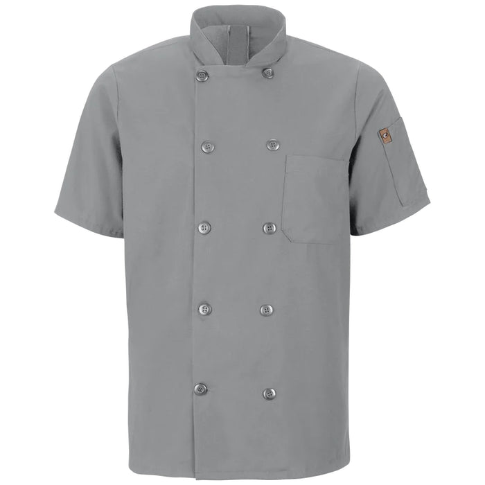 Red Kap® Men's Short Sleeve Chef Coat with OilBlok +MIMIX® - 046X