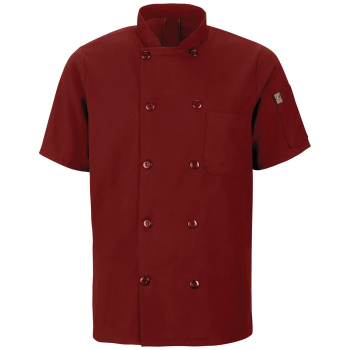 Red Kap® Men's Short Sleeve Chef Coat with OilBlok +MIMIX® - 046X