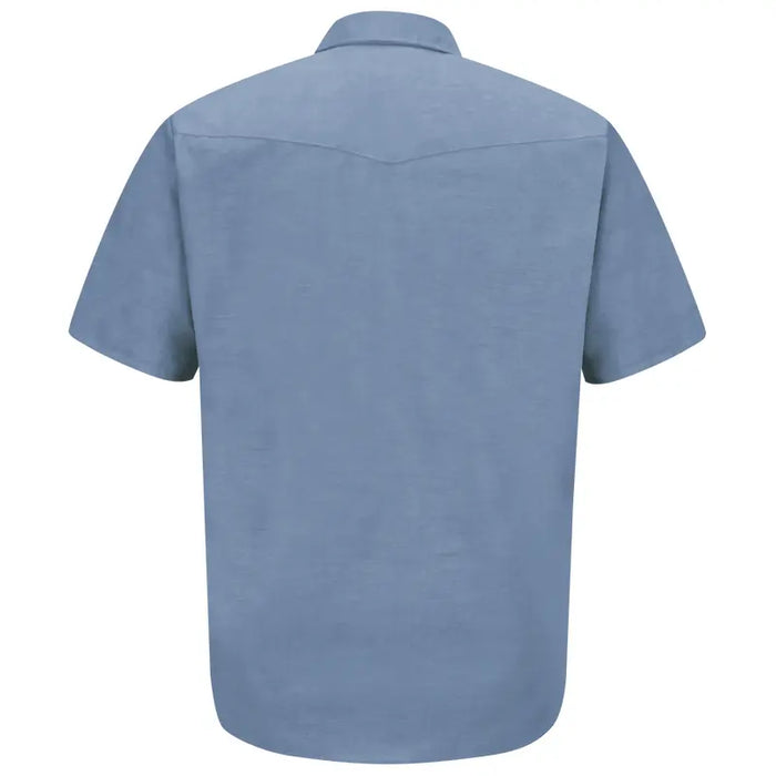 Red Kap® Men's Short Sleeve Deluxe Western Style Shirt - Light Blue - SC24