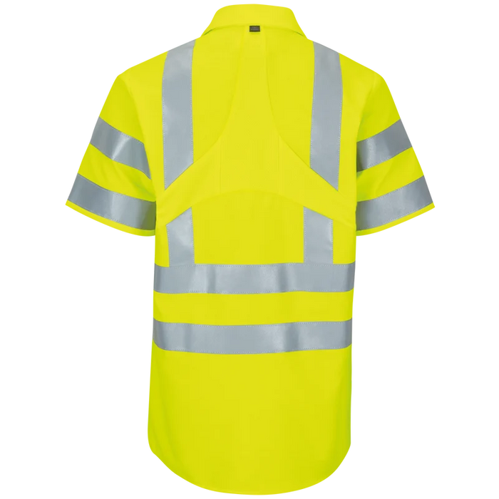 Red Kap® Men's Short Sleeve Hi-Visibility Ripstop Work Shirt with MIMIX® + OilBlok - SX24AB