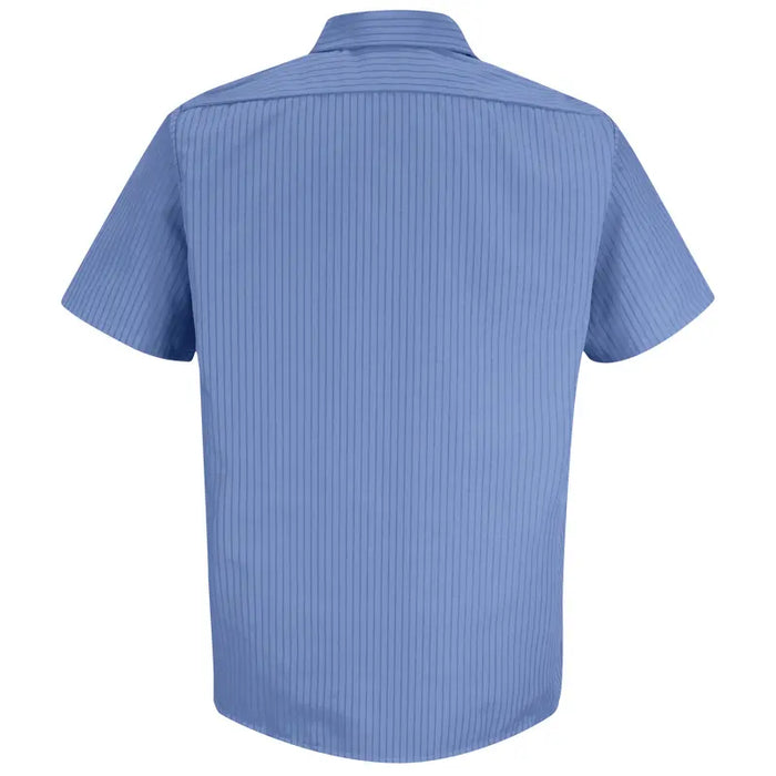 Red Kap® Men's Short Sleeve Industrial Stripe Work Shirt - Blue - SB22