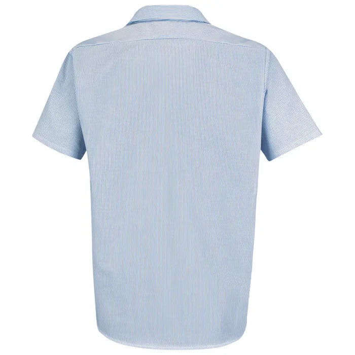 Red Kap® Men's Short Sleeve Industrial Stripe Work Shirt - Wrinkle Resistant - SL20