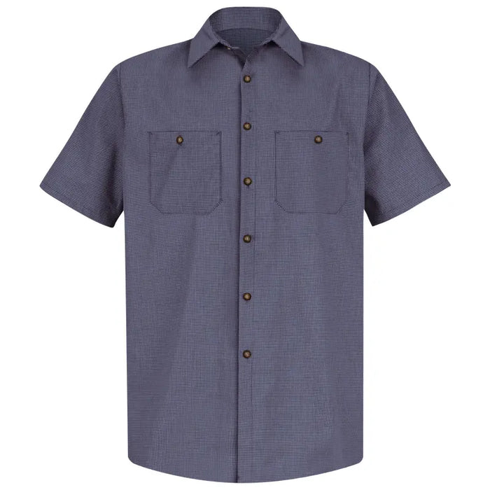 Red Kap® Men's Short Sleeve Micro check Uniform Shirt - SP20