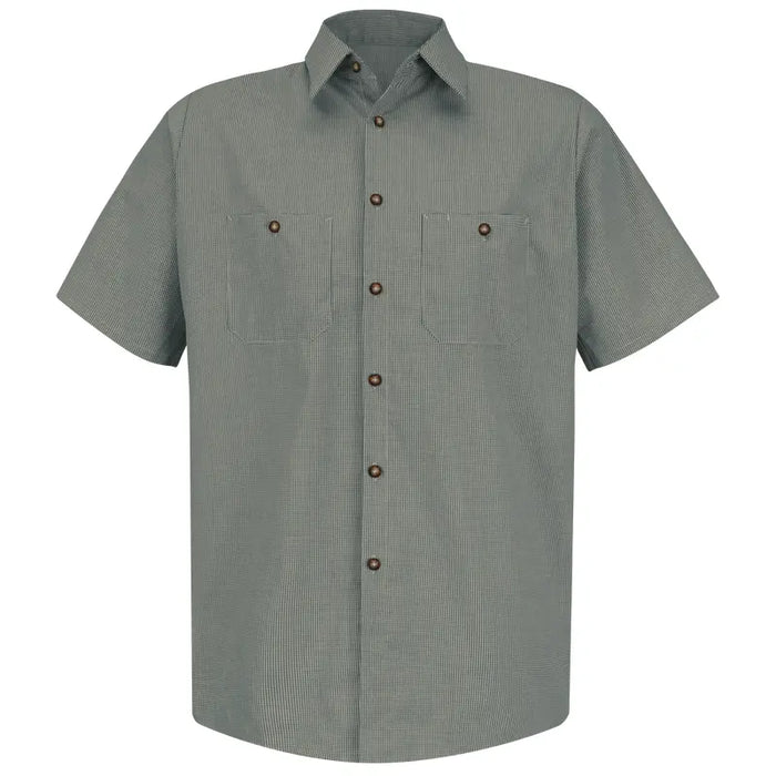 Red Kap® Men's Short Sleeve Micro check Uniform Shirt - SP20