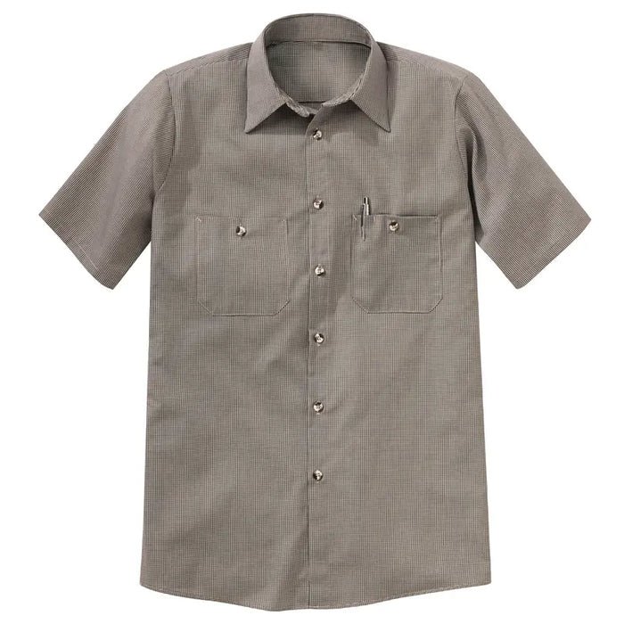 Red Kap® Men's Short Sleeve Micro check Uniform Shirt - SP20