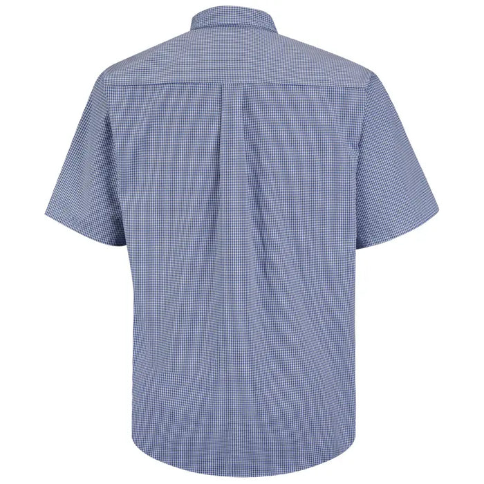 Red Kap® Men's Short Sleeve Mini-Plaid Uniform Shirt - Wrinkle Resistant - SP84
