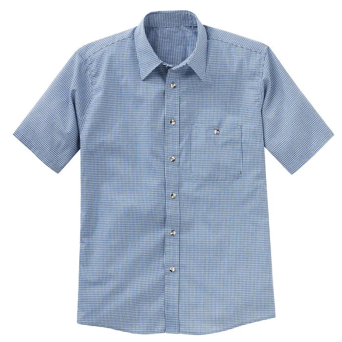 Red Kap® Men's Short Sleeve Mini-Plaid Uniform Shirt - Wrinkle Resistant - SP84
