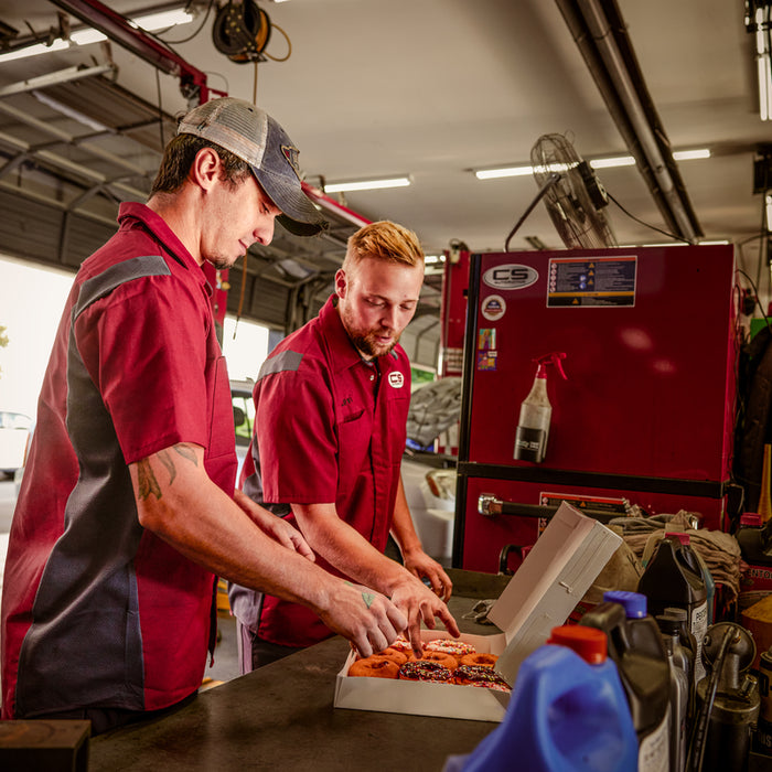 Red Kap® Men's Short Sleeve Performance Plus Shirt - Oilblok Technology - Fireball Red/Charcoal Mesh - SY42